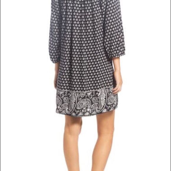 ROXY peasant style dress with mixed pattern hem - Picture 9 of 10